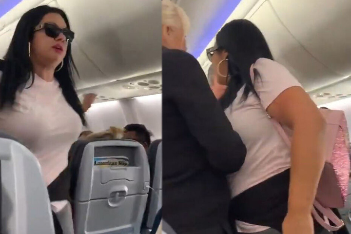 Wutschnaubend schnappte sich die Frau danach ihre Sachen und wurde aus dem Flugzeug geworfen.