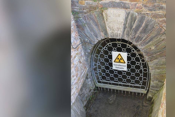 Aus dem Mundloch in Bad Schlema fließen jede Stunde 570 Kubikmeter Grubenwasser.