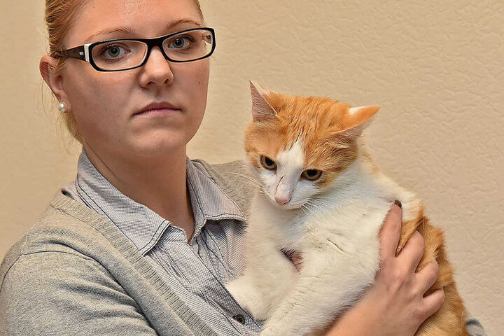 Anja Mittelstraß (29) hat jetzt Angst um ihren Kater Harry (4).