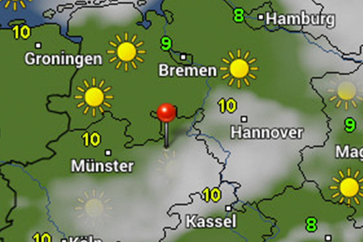 Viel Sonne und vereinzelt Wolken: Es wird wohl keinen Regen in OWL geben.