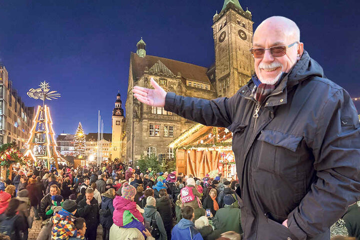 Bob, der Baumeister von Chemnitz: Siegfried Ade(74) ist stolz auf sein Werk.