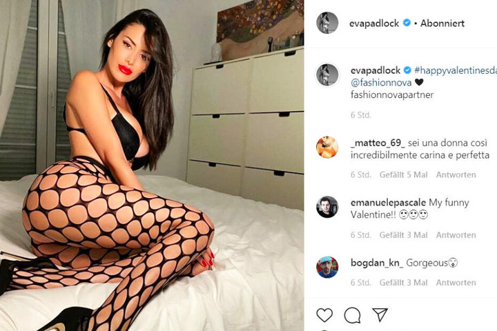 Eva Padlock zeigt sich regelmäßig sehr freizügig bei Instagram.