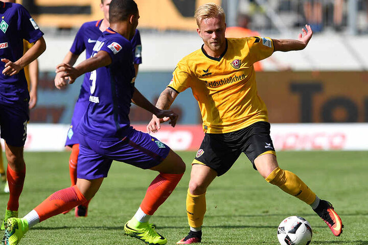 Neuzugang Marcel Hilßner (r.) ist noch in der Warteschleife.