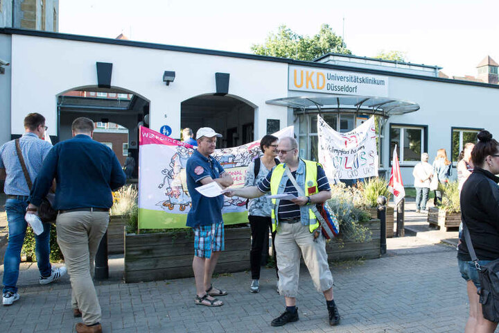 Warnstreik bei einer vergangenen Aktion in Düsseldorf.