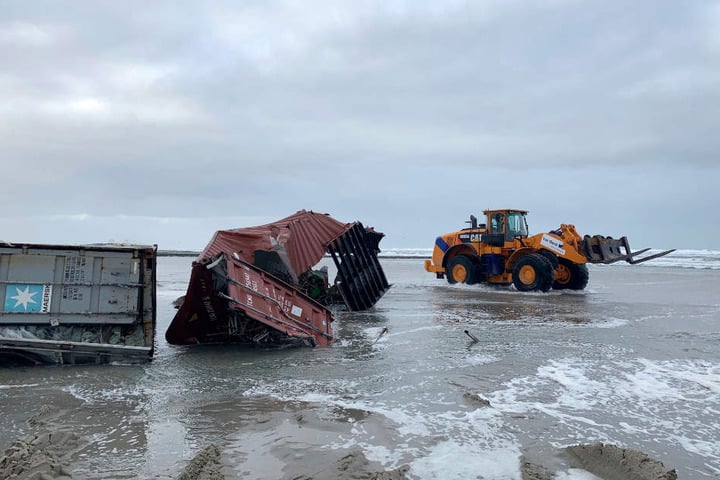 Einige Container wurden an die Nordseestrände gespült.