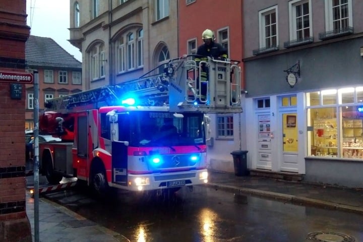 Die Feuerwehr rückte in der Paulstraße an.
