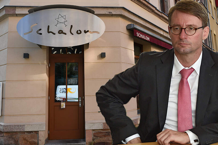 Innenminister Roland Wöller (48, CDU) hat sich mit dem Wirt des "Schalom" getroffen.