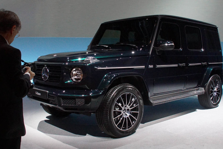 Am Rande der Pressekonferenz gab es auch das neue Modell der Mercedes G-Klasse zu sehen.