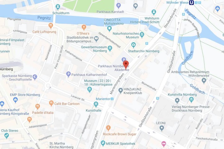 Mitten in der Nürnberger Innenstadt soll der 20-Jährige sein Opfer vergewaltigt haben.