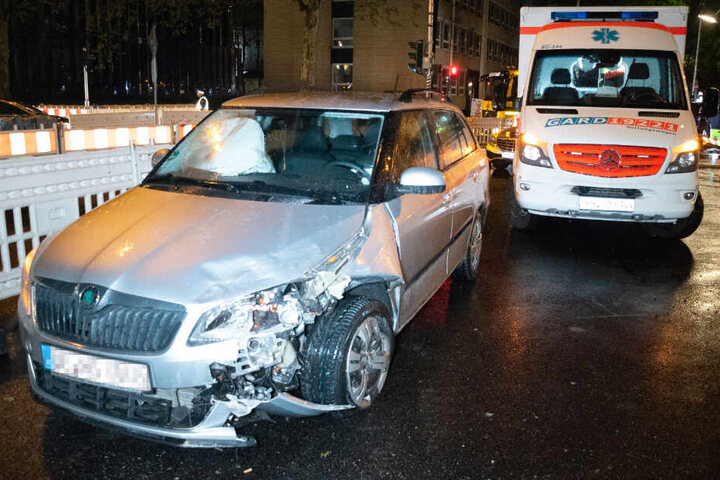 Am Skoda waren die Unfallspuren deutlich sichtbar.