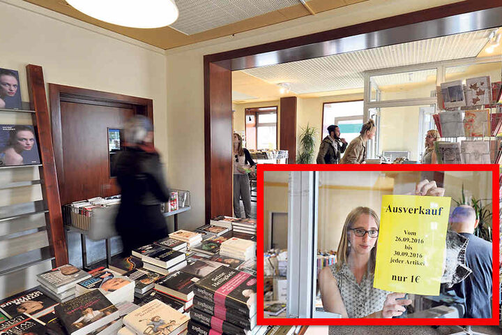 Der Buchladen hielt sich knapp zwei Jahre auf dem Brühl, aber es kamen zu wenige Kunden.