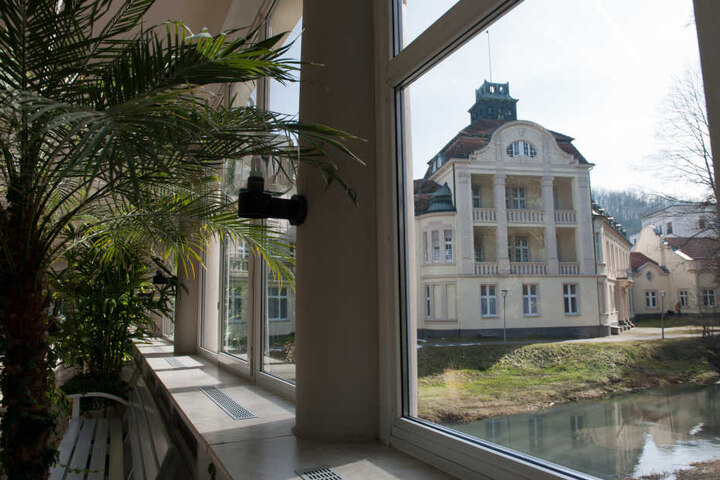 Das 4-Sterne-Hotel Badehof in Bad Salzschlirf. Die Stadt ist ein Kurort in Hessen.