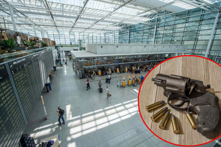 In der geerbten Reisetasche eines jungen Mannes wurde ein Revolver gefunden.