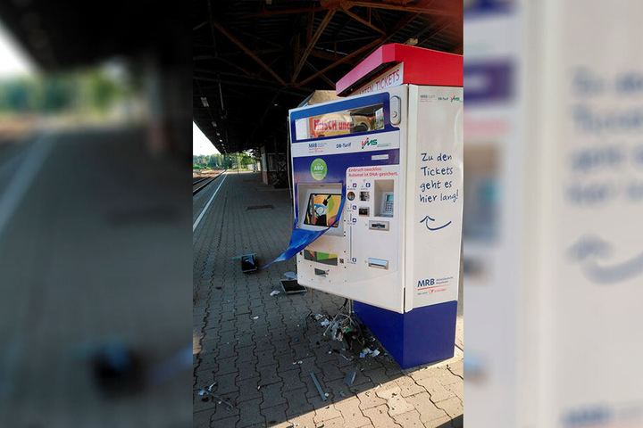 Am Bahnhof Mittweida musste ein Automat der Mitteldeutschen Regiobahn (MRB) dran glauben. Schaden: 30.000 Euro. Beute: 3900 Euro.