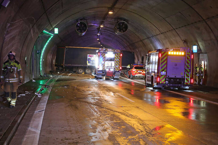 Der Tunnel glich nach dem Unfall einem Trümmerfeld.