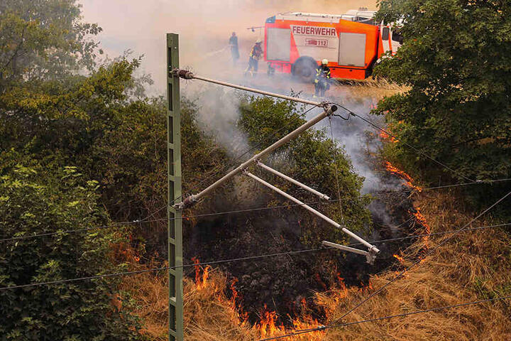 Immer nähere fraßen sich die Flammen an die Häuser.