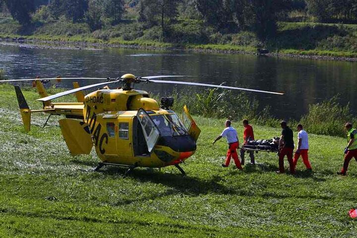 Mit dem Rettungshubschrauber wurde der Wanderer ins Klinikum geflogen.