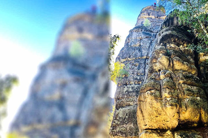 Am Hirschgrundstein verunglückte der Kletterer.