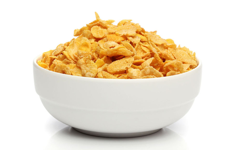Die absolute Zuckerbombe: Cornflakes mit Milch.