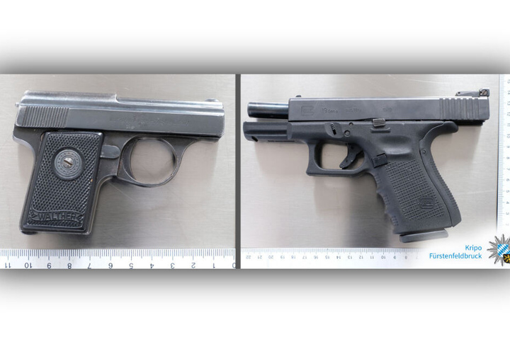 Mit diesen Waffen wurde die Familie in Starnberg umgebracht.