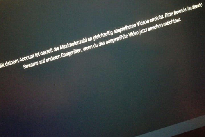 Diese Fehlermeldung bekam eine Userin.