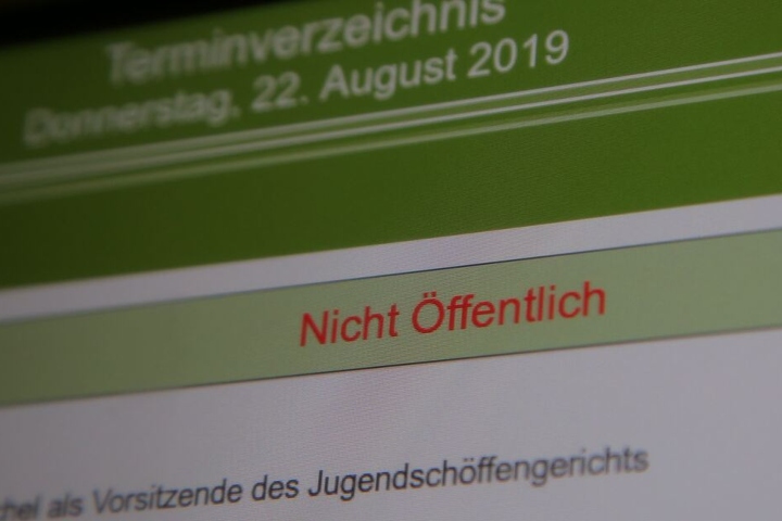 Die Vorschau zeigt es an: Der Prozess ist nicht öffentlich.