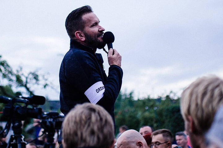 Arthur Oesterle (46, AfD) trat auch als Sprecher und Ordner bei "Pro Chemnitz"-Demos auf.