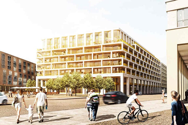 Aus der Baugrube sollen binnen zwei Jahren die "MaryAnn Apartments" wachsen.