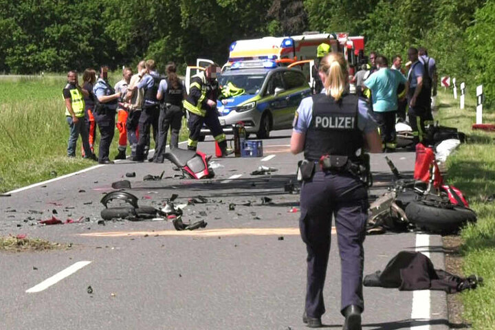 Die L3095 war mit Trümmerteilen übersät.