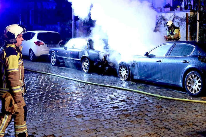 Der Maserati sowie ein Jaguar brannten Ende April in der Neustadt.