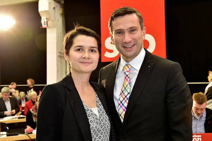 Freuen sich über neue Mitglieder in der Sachsen-SPD: Generalsekretärin Daniela Kolbe (37) und Parteichef Martin Dulig (43).