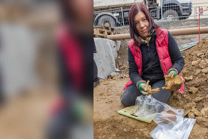 Anthropologin Bettina Jungklaus (53) aus Berlin war an den Ausgrabungen beteiligt. Spannendste Entdeckung war das Skelett eines Mannes. Er wurde vor über 500 Jahren in der Klostergasse ermordet.