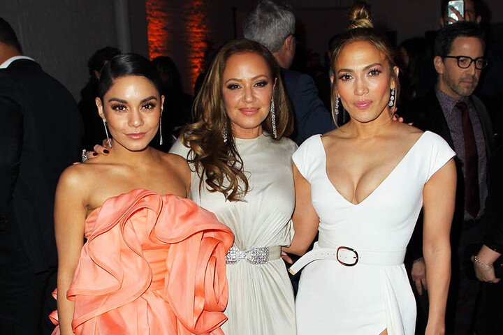 Jennifer Lopez (r.), Leah Remini (M.) und Vanessa Hudgens (l.) bei der Premiere von "Manhattan Queen" in New York.