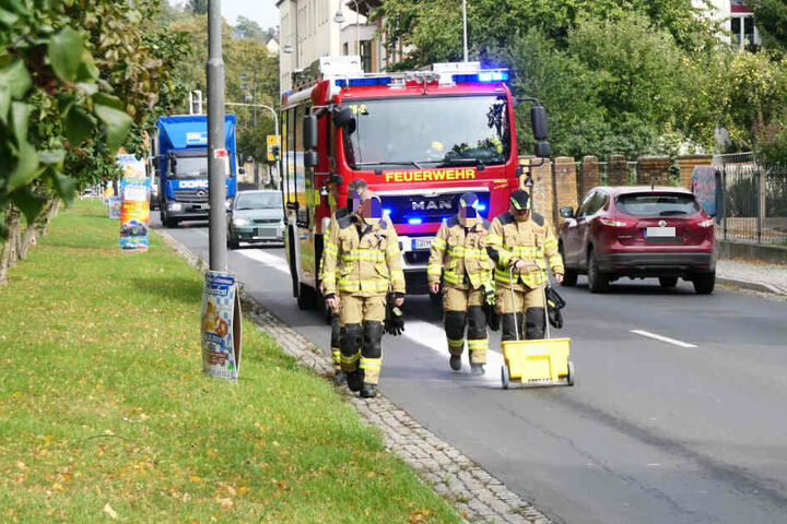 Nach dem Einsatz im Baumarkt ging es zurück ins Stadtgebiet, dort war Öl auf den Straßen ausgelaufen.