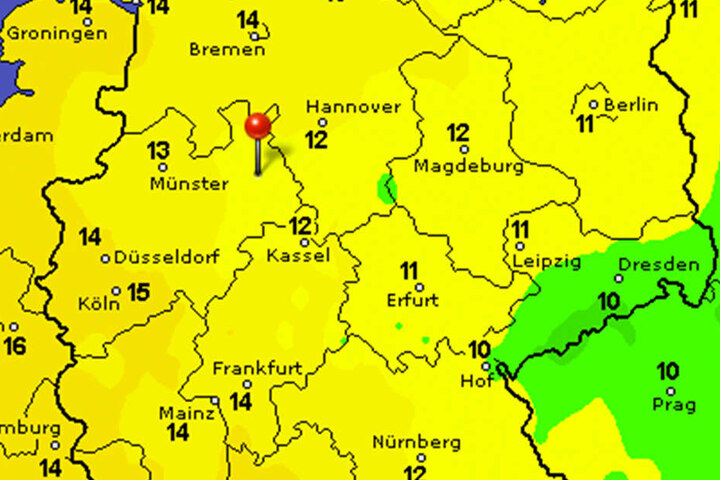 Die Temperaturen steigen in OWL wieder auf höchstens zwölf Grad. Ab Münster westwärts wird es wärmer.