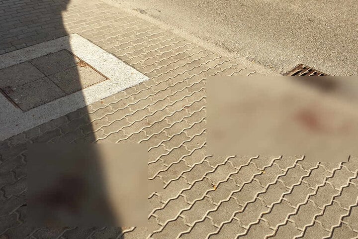 Blutspuren am 14. Oktober am Tatort.