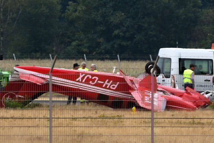 Beim Landeanflug verpasste der Pilot die Landebahn.