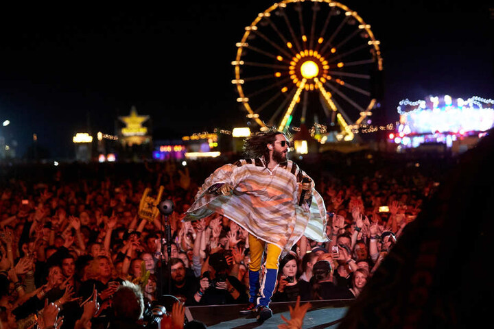 Jared Leto auf der Bühne am Freitagabend.