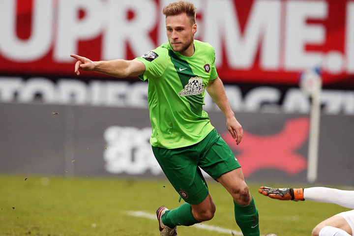 Max Wegner traf zum letzten Mal beim 2:0 in Rostock für Aue. Das war am 20. Februar.