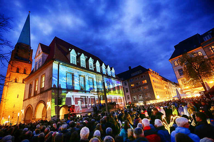 Ein Höhepunkt 2016 war eine 3D-Projektion auf dem Alten Markt.