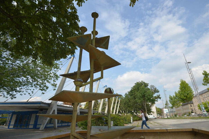 Der Chemnitzer Klapperbrunnen.