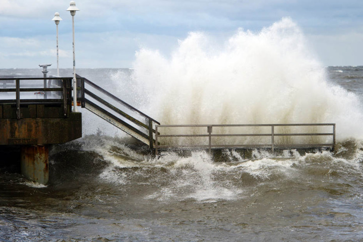 Sturmtief "Axel" tobte sich auch in Zinnowitz auf Usedom aus.