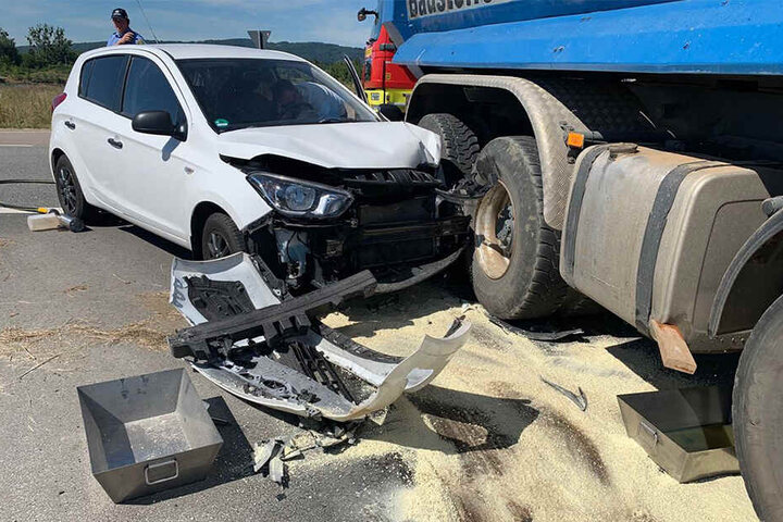 Der Hyundai wurde erheblich beschädigt.