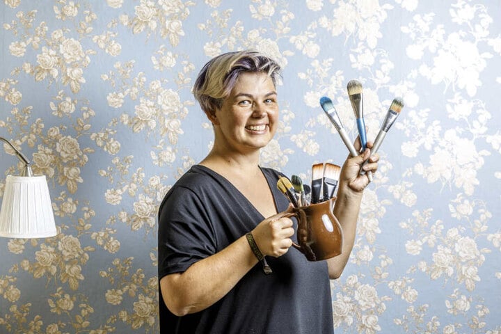 Schon dreimal trat Künstlerin Silke Kirchhoff bei der Bodypaint-Weltmeisterschaft an und malte sich aufs Treppchen.