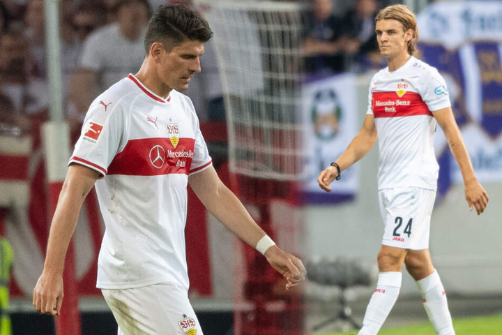 Mario Gomez (links im Bild) und Borna Sosa können beim Auswärtsspiel in Regensburg nicht mitwirken. (Fotomontage)