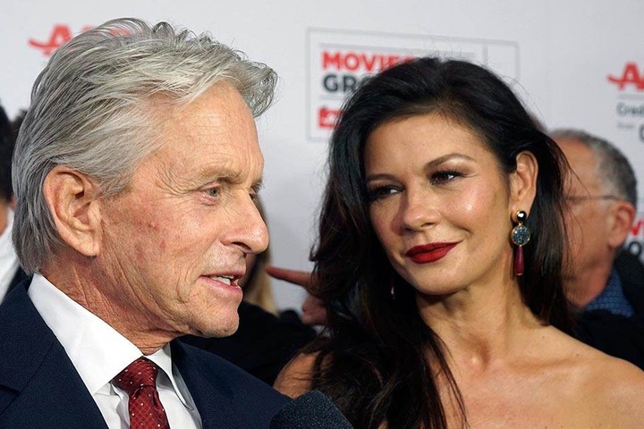 US-Schauspieler Michael Douglas und seine zweite Ehefrau, Frau Catherine Zeta-Jones.
