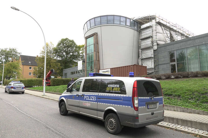 Am Mittwoch bewachte die Polizei auch die Chemnitzer Synagoge.