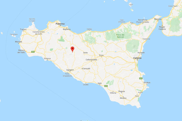 Im mittleren Westen liegt der Ort Cammarata, etwas südöstlich von Palermo.