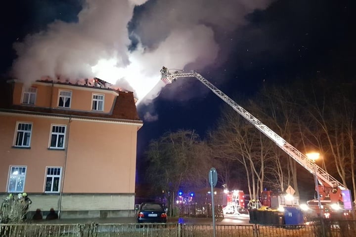 Die Rauchsäule war noch aus kilometerweiter Entfernung zu sehen.