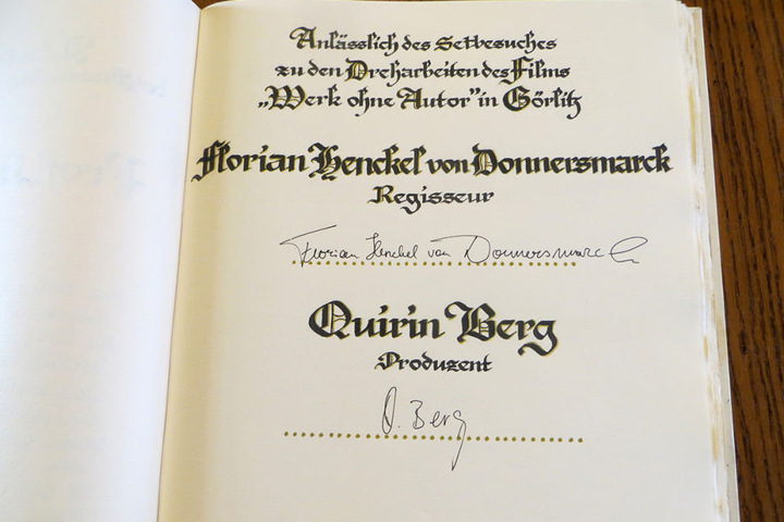 Beim Goldenen Buch führt die Stadt Regie - Florian Henckel von Donnersmarck
musste nur noch unterschreiben.